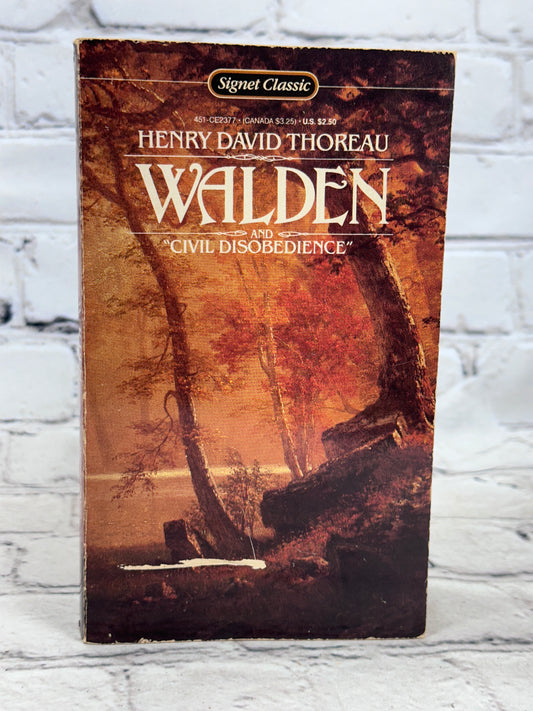 Walden Civil Disobedience By Henry David Thoreau [Signet Classic · 1980]