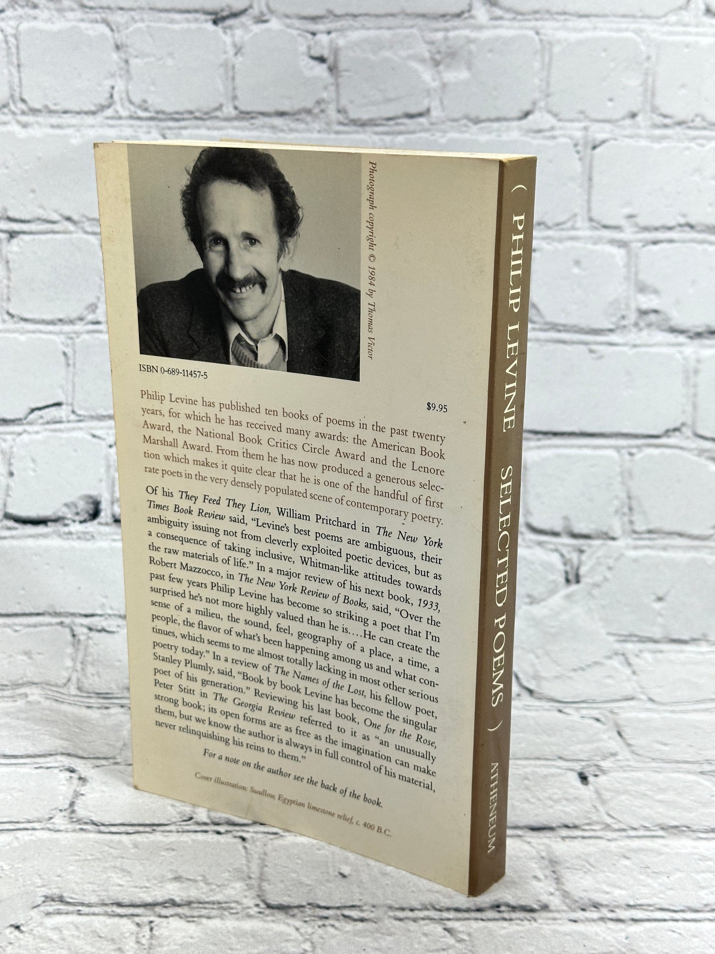 Philip Levine Selected Poems [Atheneum · 2nd Printing · 1986]