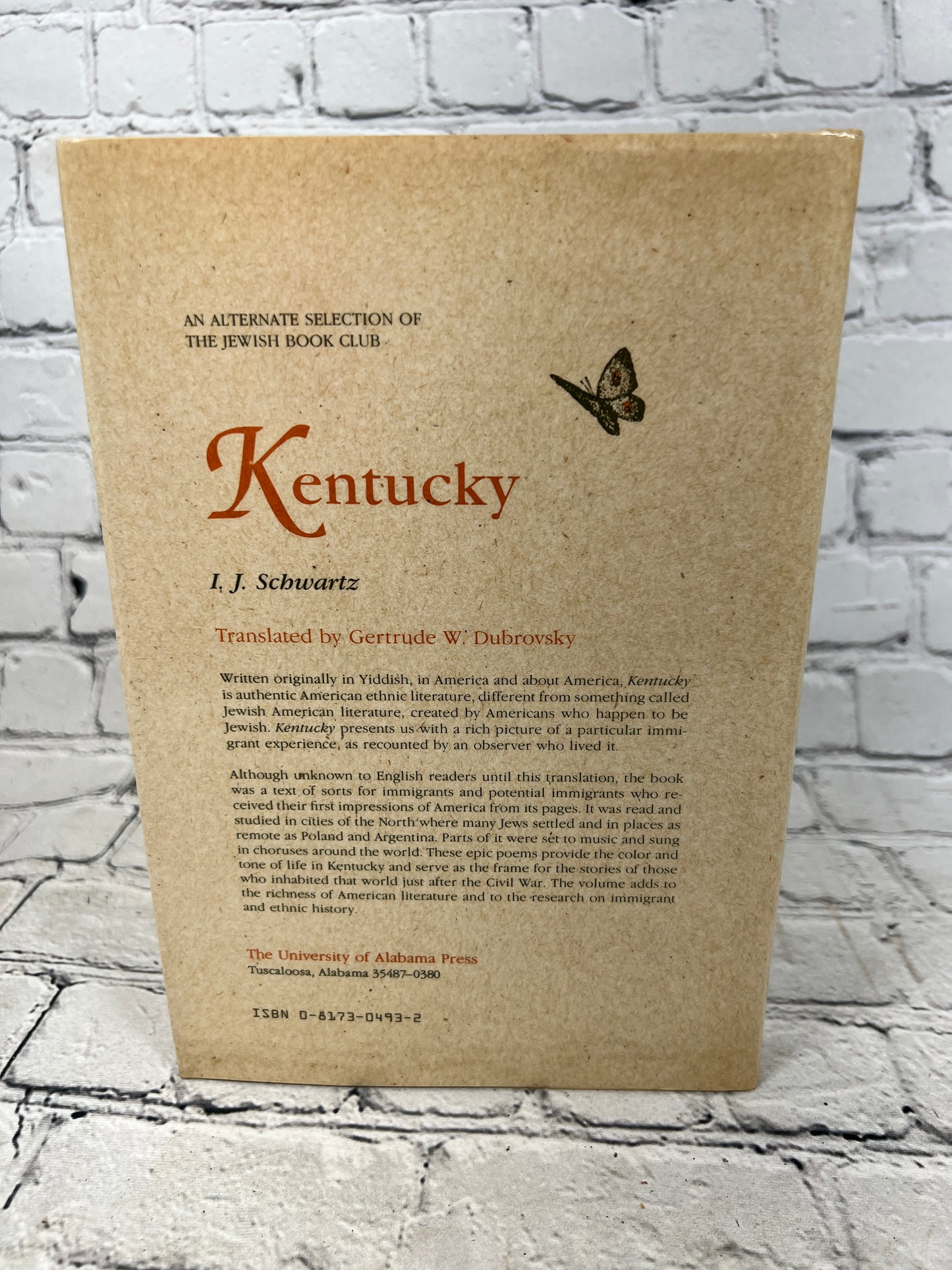 Kentucky by I. J. Schwartz - translated by Gerturde W. Dubrovsky [1990]