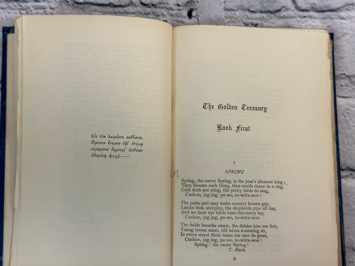 The Golden Treasury Best Songs & Lyrical Poems By Francis T. Palgrave [1902]