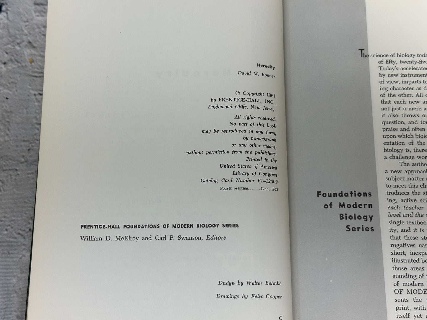 Heredity by David M. Bonner [1962 · Fourth Printing]