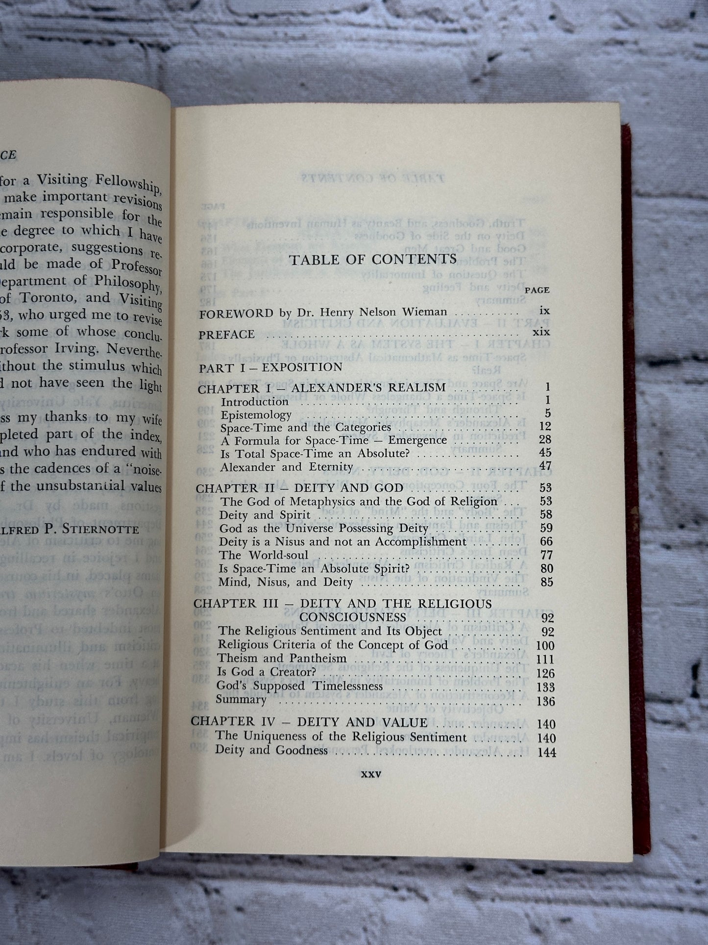 God & Space-Time Deity in the Philosophy of Samuel by Alfred P Stiernotte [1954]