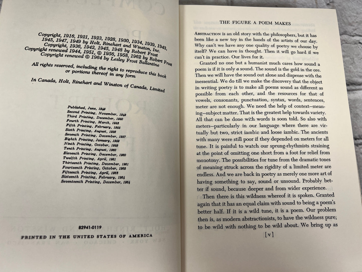 Complete Poems Of Robert Frost 1949 [1964]