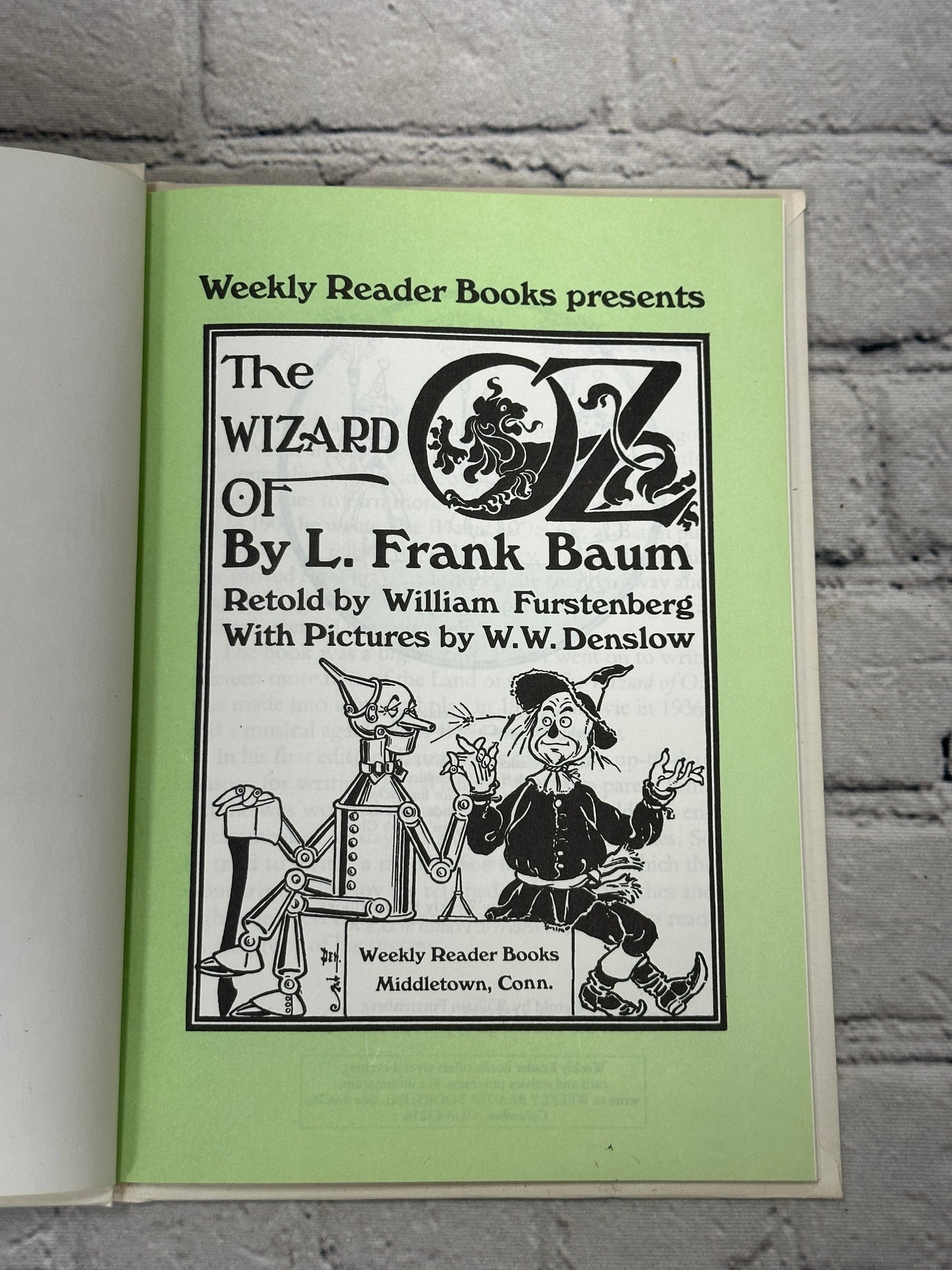 The Wizard of Oz, Frank L. Baum Retold By William F [1984 · Weekly Reader Books]