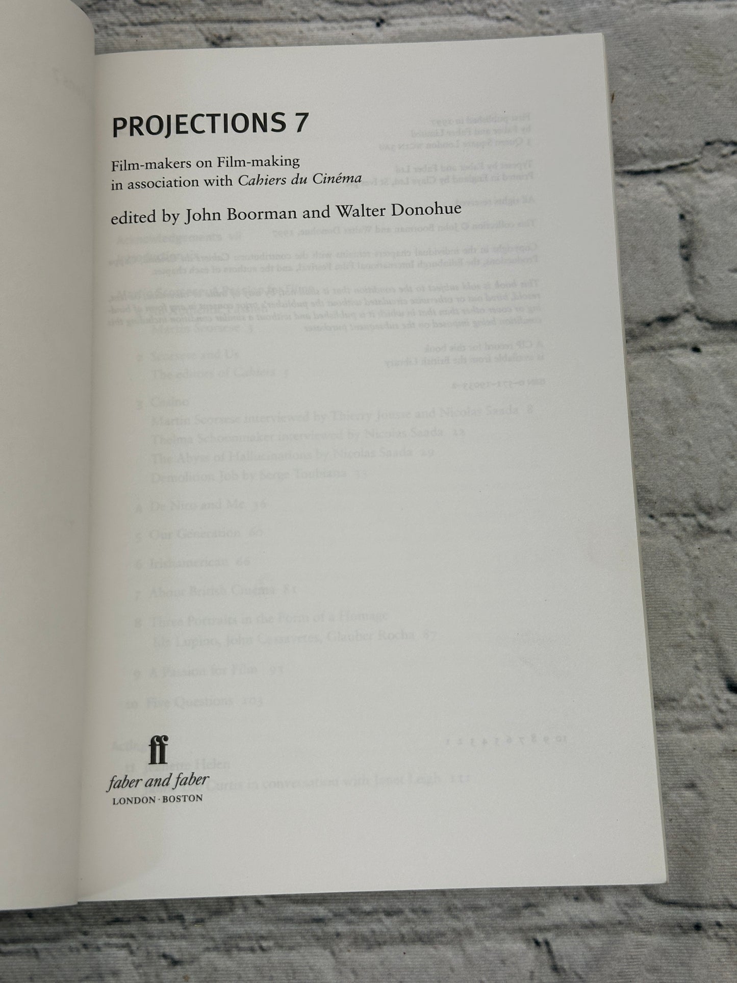 Projections 7 Film-makers on Film-making by John Boorman & Walter Donahue [1997]