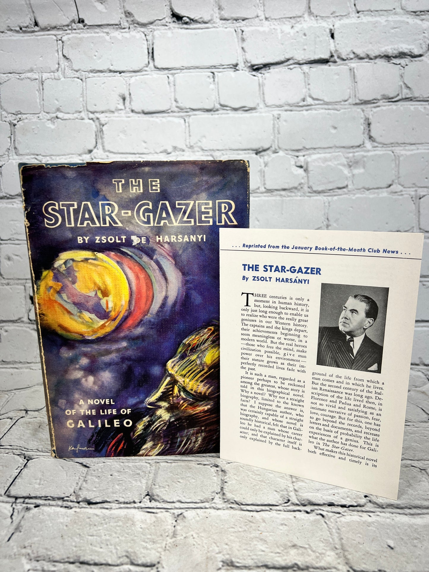 The Star-Gazer: Novel of the Life of Galilo by Zsolt De Harsanyi [1939 · BOTMC]