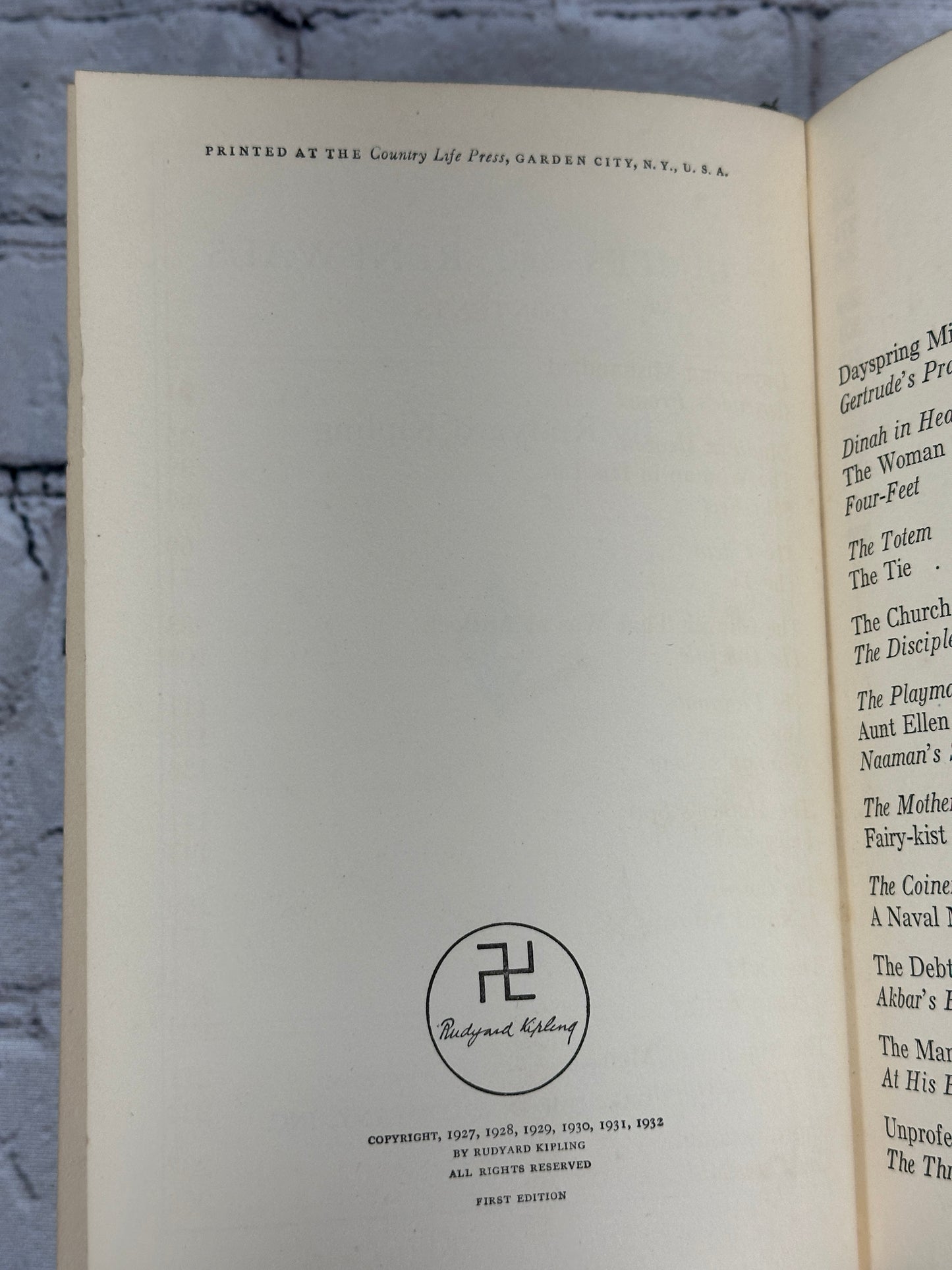 Limits and Renewals by Rudyard Kipling [1932 · First Edition]