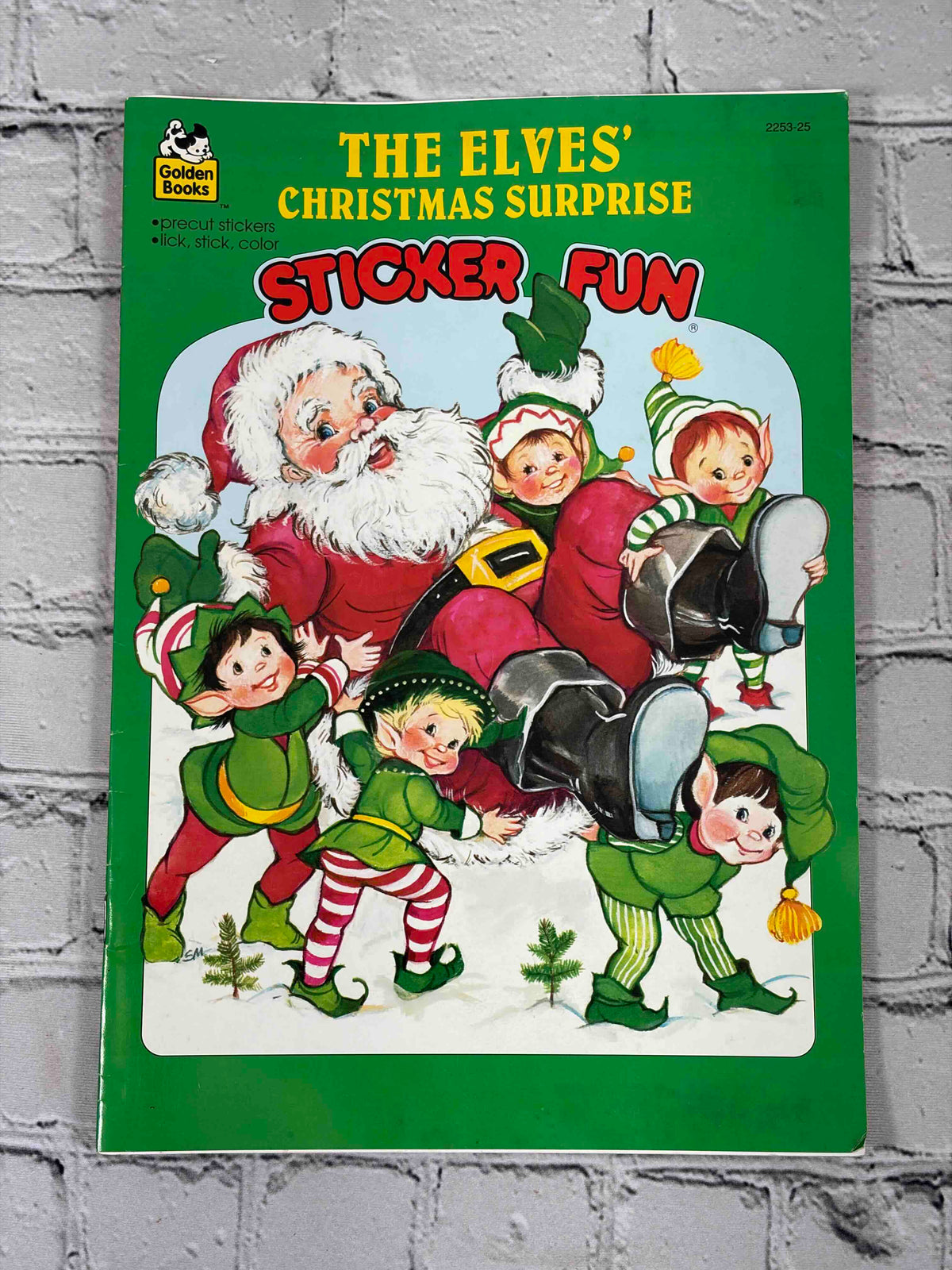 The Elves' Christmas Surprise Sticker Fun, 1993 Golden Books - front cover