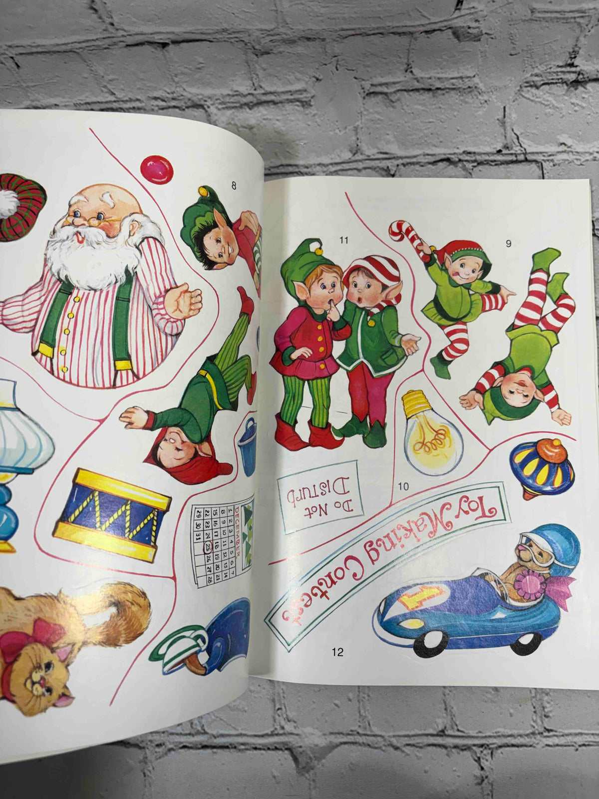 The Elves' Christmas Surprise Sticker Fun, 1993 Golden Books - sticker page