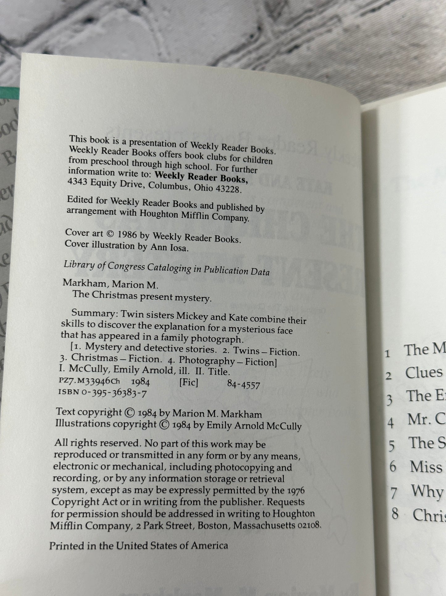 The Christmas Present Mystery by Marion Markham [1986 · Weekly Reader Books]