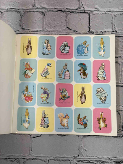 The Tale of Benjamin Bunny with Peter Rabbit by Beatrix Potter, 1986 Little Simon paperback - sticker sheet