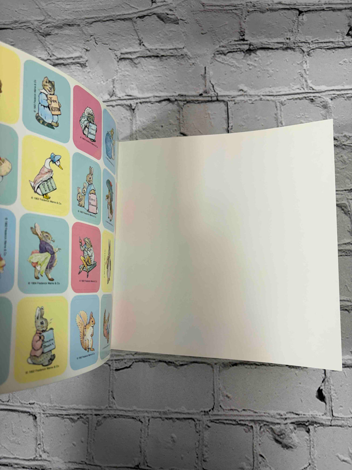 The Tale of Benjamin Bunny with Peter Rabbit by Beatrix Potter, 1986 Little Simon paperback - second sticker sheet