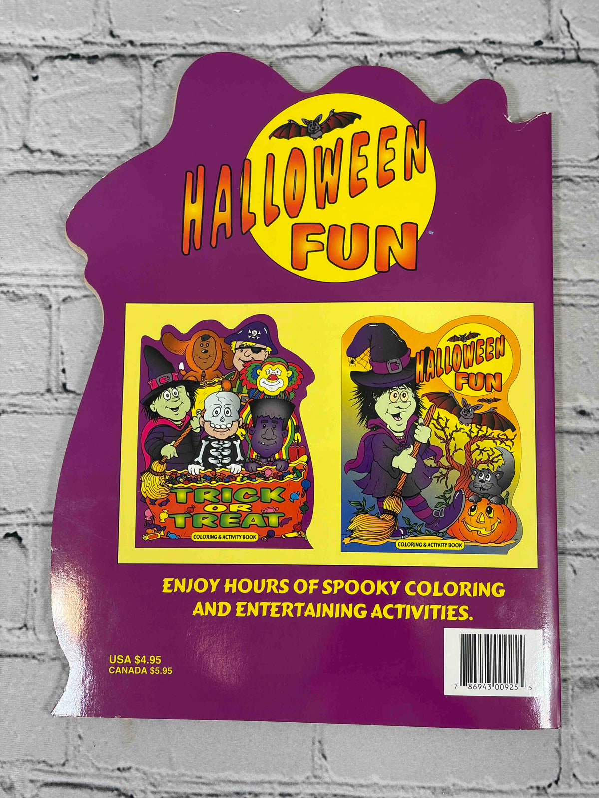 Trick or Treat Coloring & Activity Book, 1999 Paradise Press - back cover