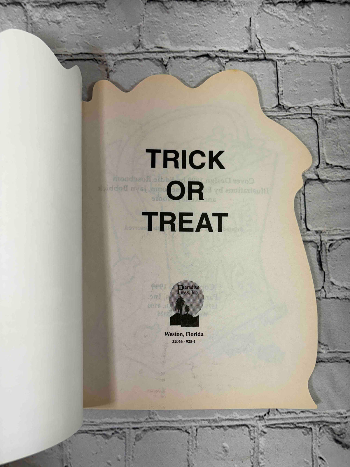 Trick or Treat Coloring & Activity Book, 1999 Paradise Press - title page