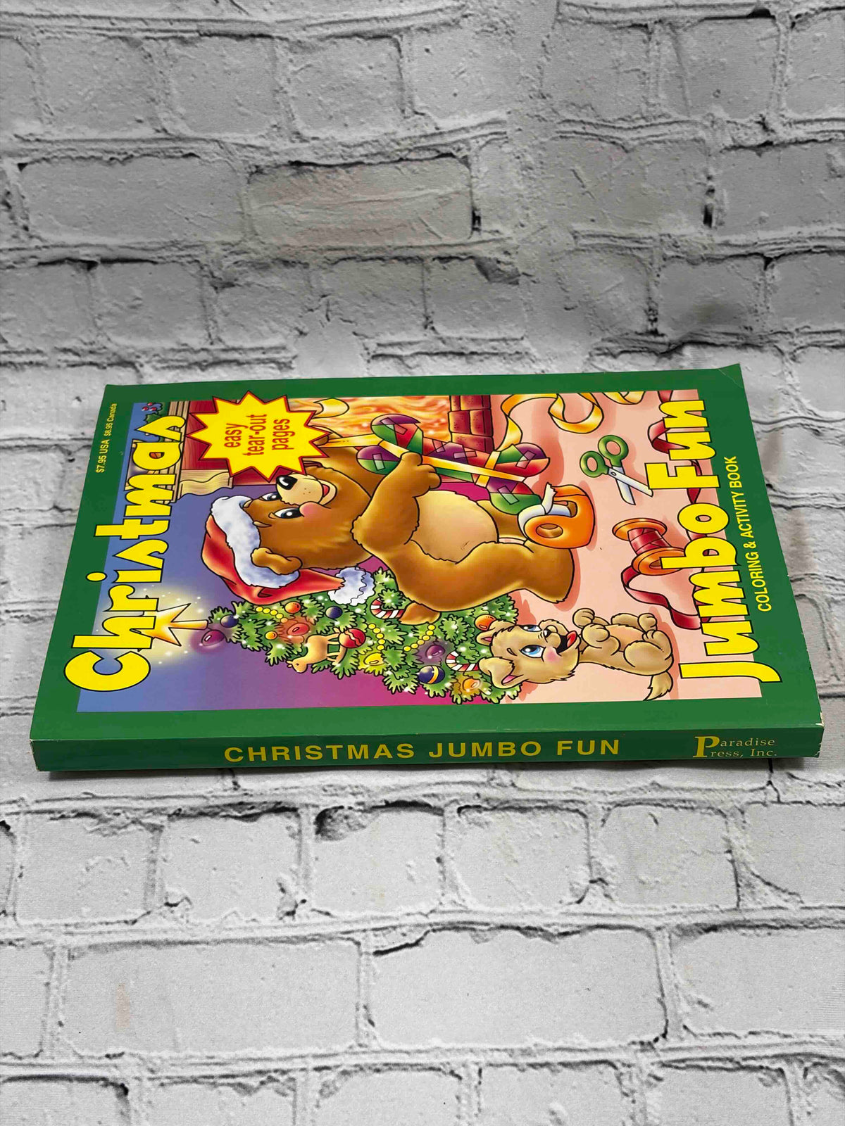 Christmas Jumbo Fun Coloring & Activity Book, 2002 Paradise Press - spine