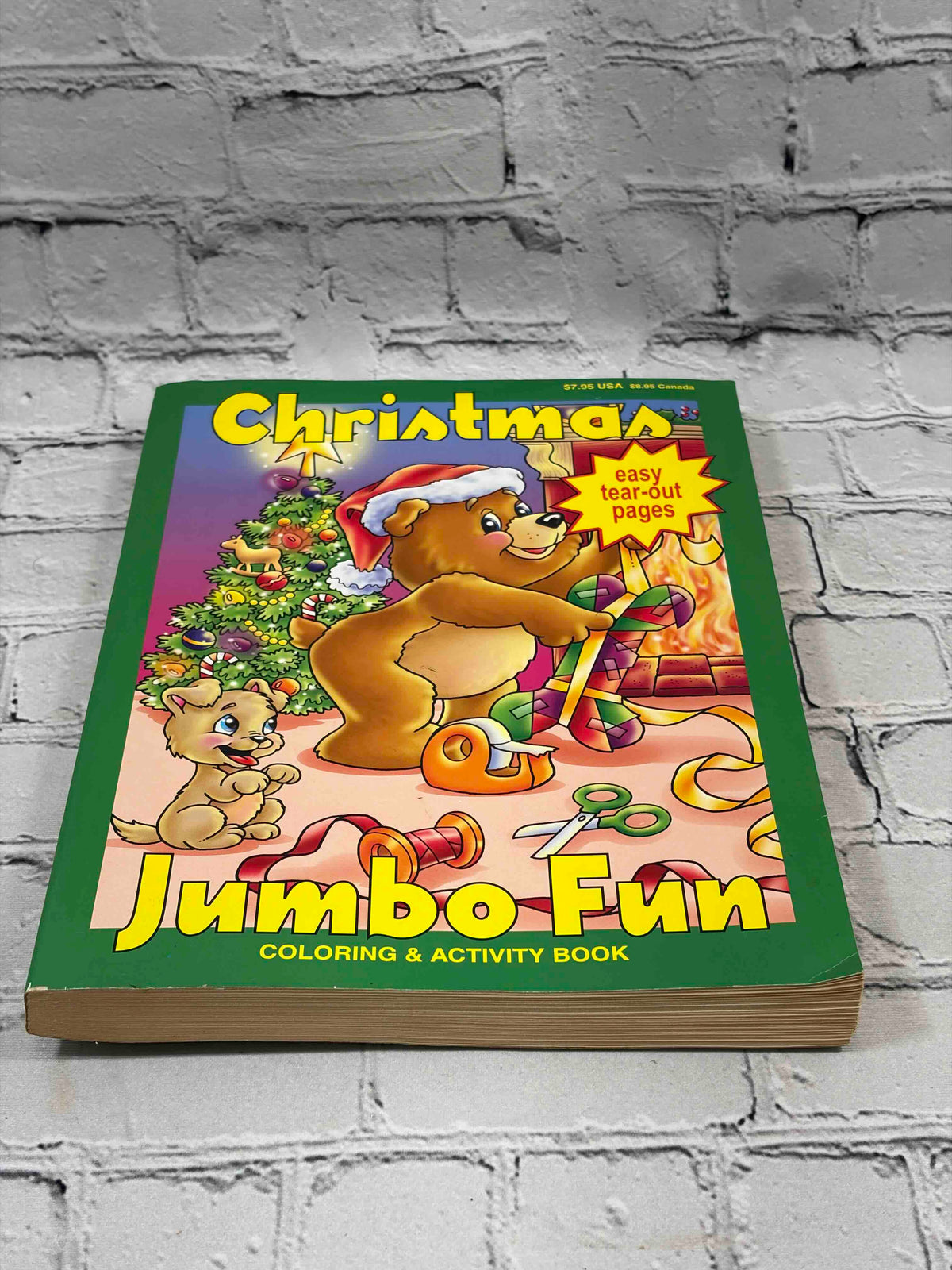 Christmas Jumbo Fun Coloring & Activity Book, 2002 Paradise Press - front cover at an angle