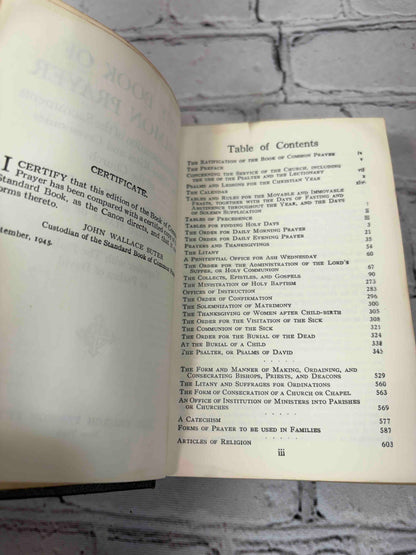 The Book of Common Prayer and the Psalter or Psalms of David