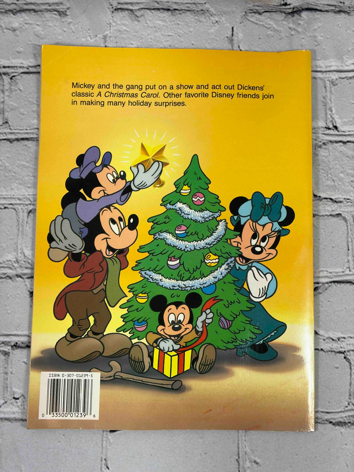 Disney's Christmas Book Featuring Mickey's Christmas Carol, 1989 Golden coloring book - back cover