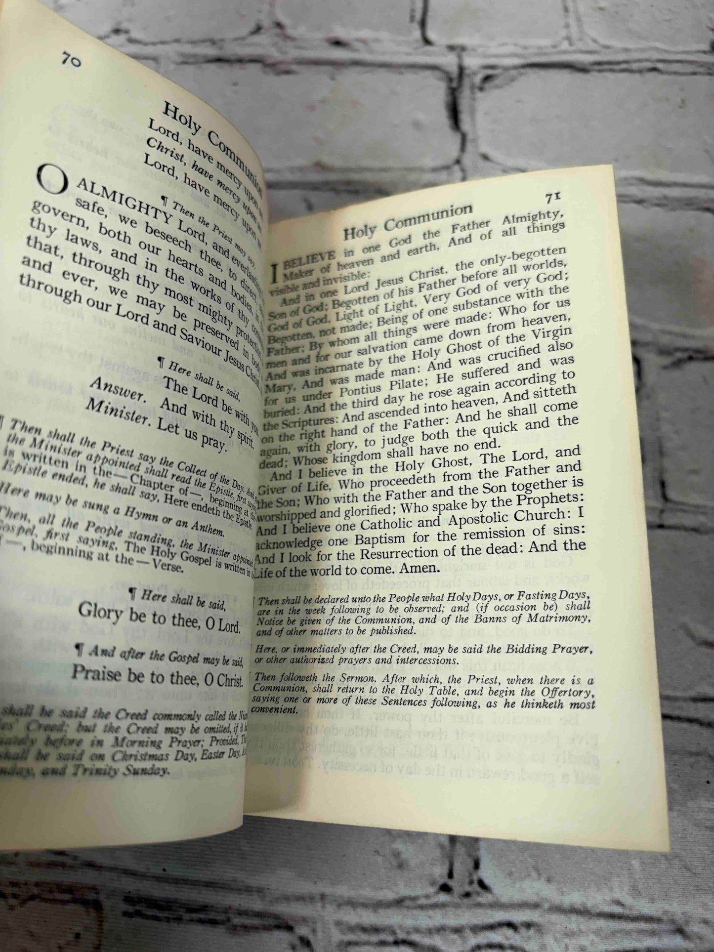 The Book of Common Prayer and the Psalter or Psalms of David