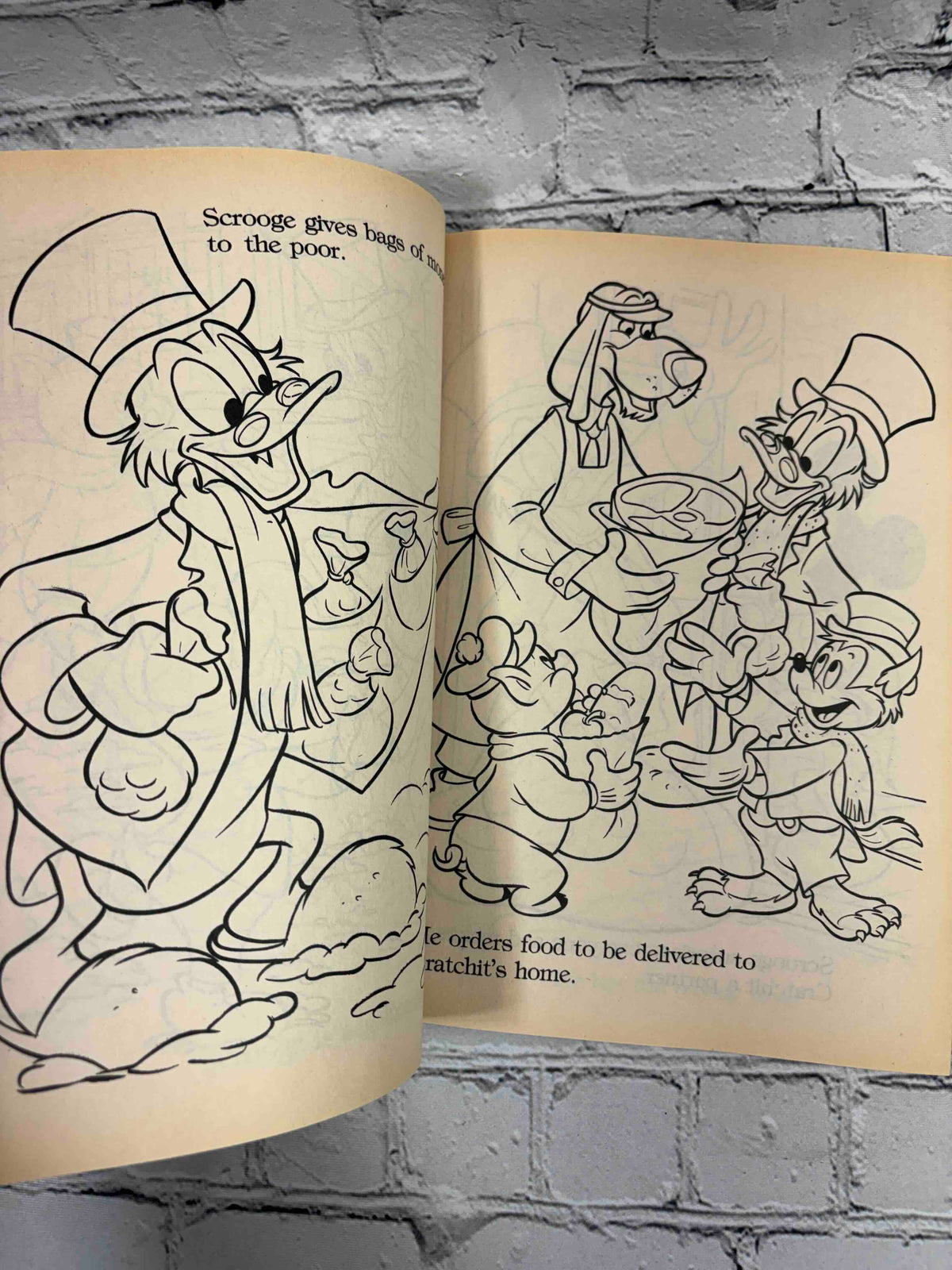 Disney's Christmas Book Featuring Mickey's Christmas Carol, 1989 Golden coloring book - coloring pages