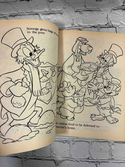 Disney's Christmas Book Featuring Mickey's Christmas Carol, 1989 Golden coloring book - coloring pages