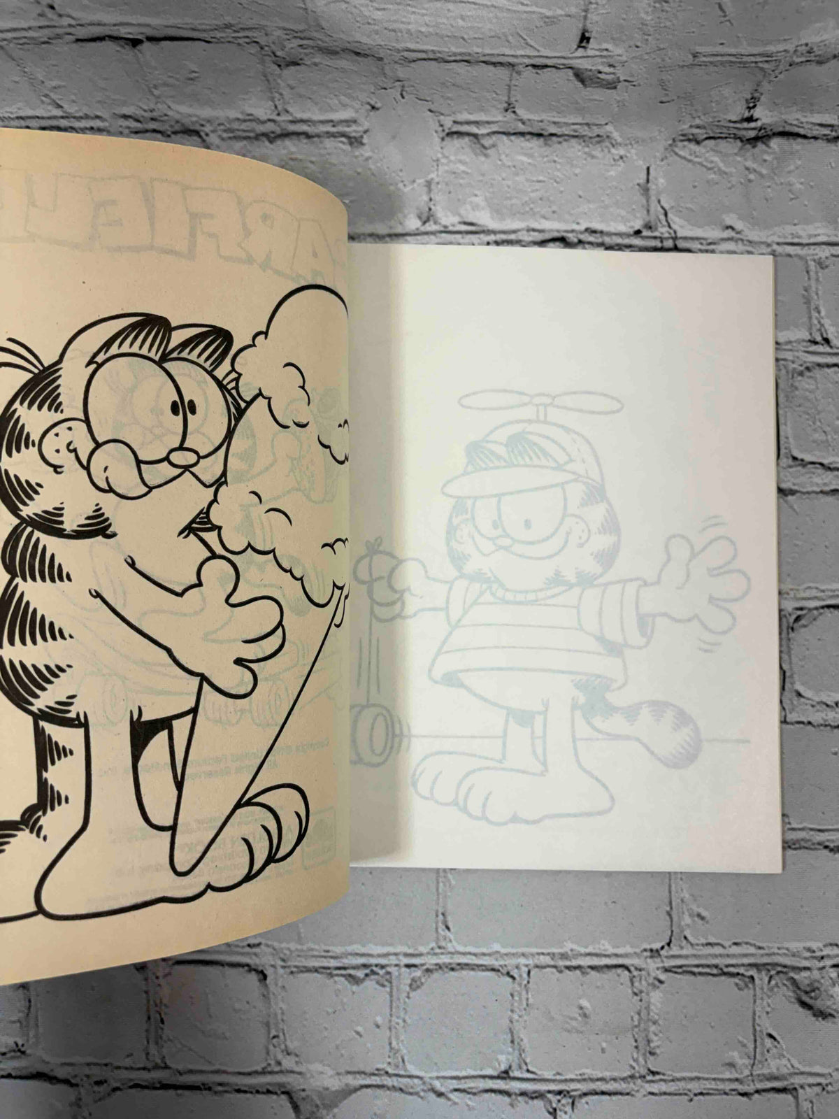 Garfield Trace & Color, 1988 Golden Book - tracing tissue and coloring pages