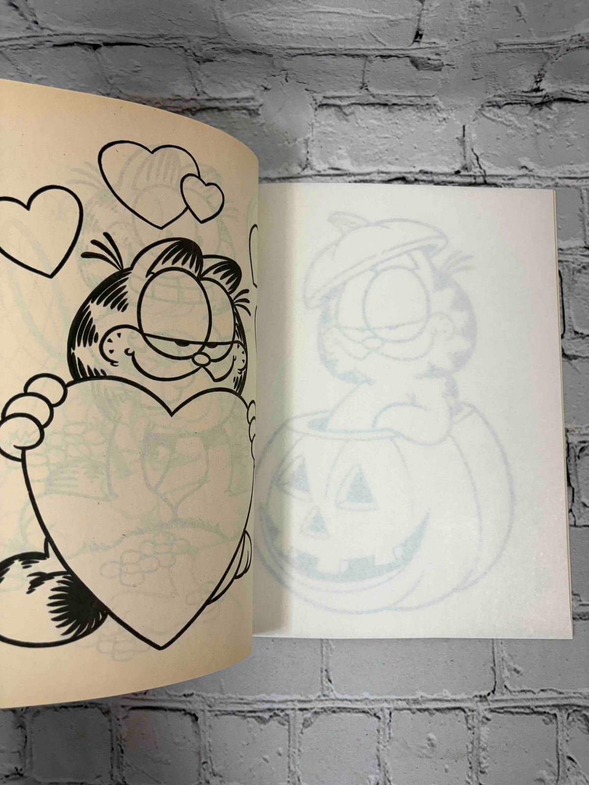 Garfield Trace & Color, 1988 Golden Book - tracing tissue and coloring pages
