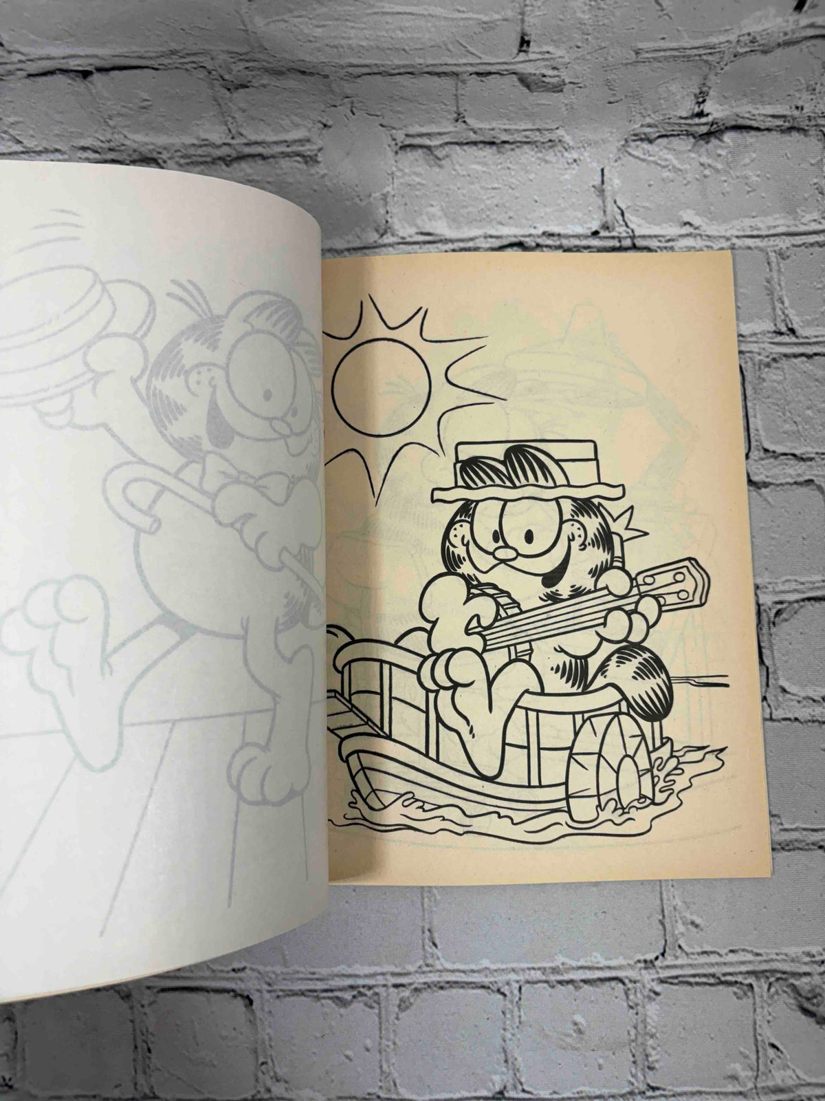 Garfield Trace & Color, 1988 Golden Book - tracing tissue and coloring pages