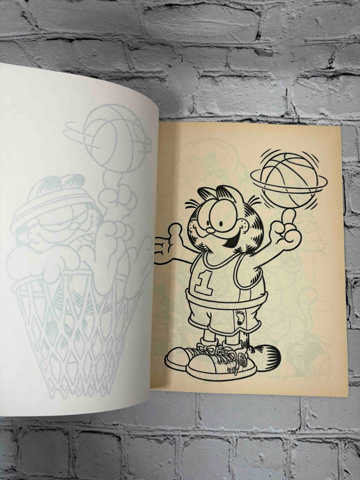 Garfield Trace & Color, 1988 Golden Book - tracing tissue and coloring pages