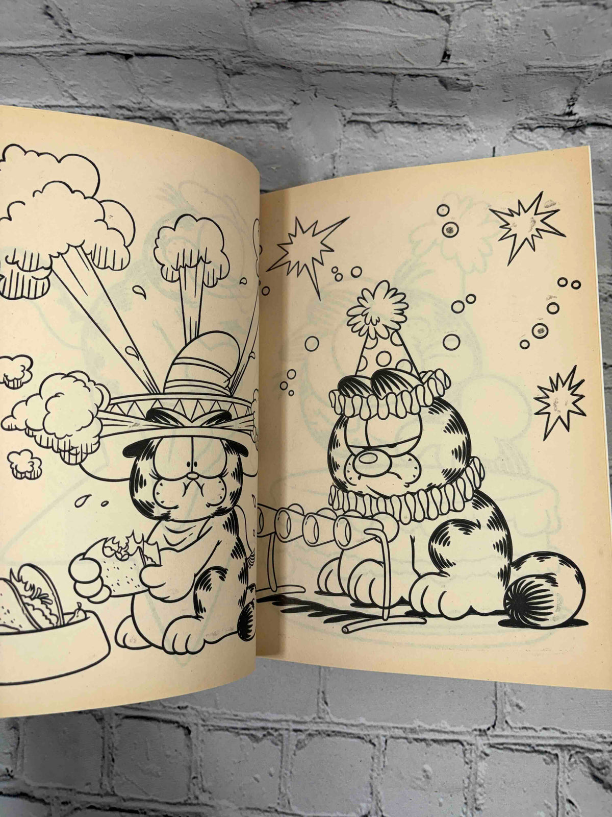 Garfield Trace & Color, 1988 Golden Book - tracing tissue and coloring pages