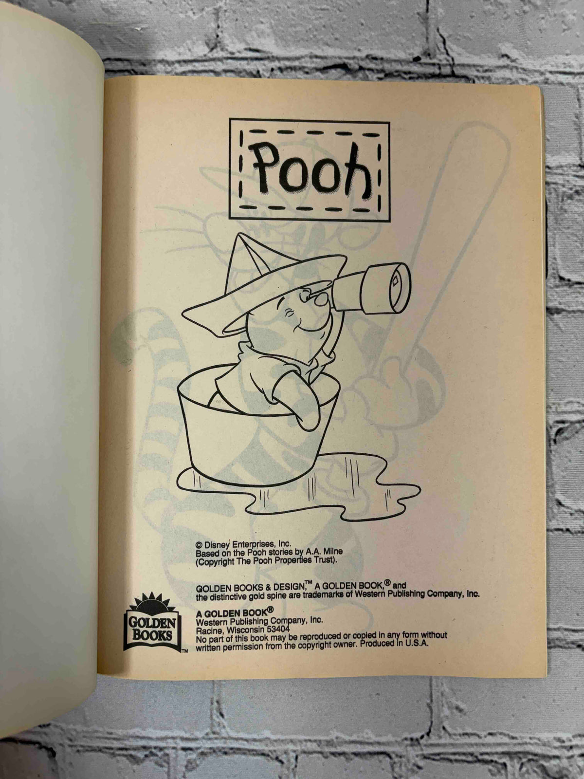 Pooh Trace & Color, Golden Books - title page