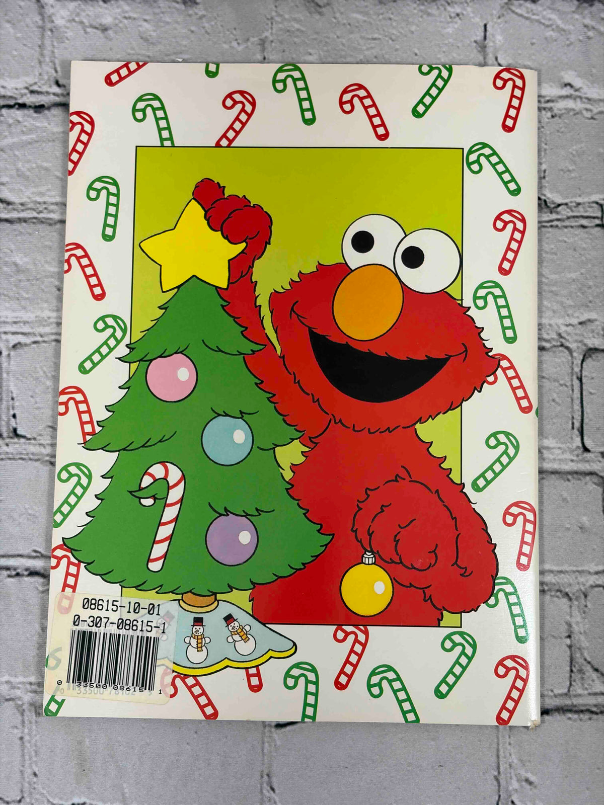 Sesame Street Elmo's Christmas, 1995 Golden coloring book - back cover with ISBN label