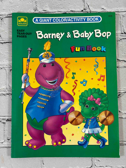 Barney & Baby Bop Fun Book, 1994 Golden - front cover