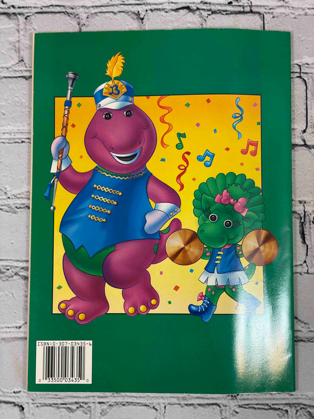 Barney & Baby Bop Fun Book, 1994 Golden - back cover