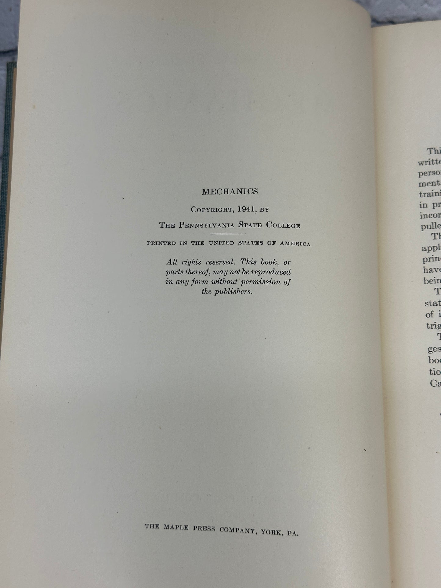 Industrial Series: Mechanics by John W. Breeneman, C.E. [1941]