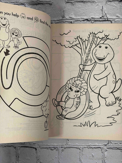 Barney & Baby Bop Fun Book, 1994 Golden - activity pages