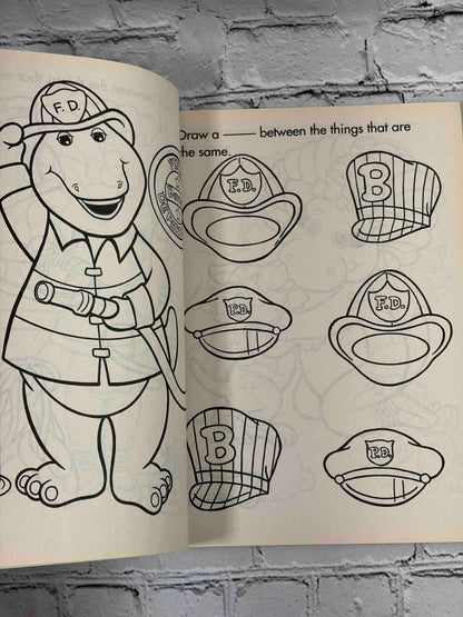 Barney & Baby Bop Fun Book, 1994 Golden - activity pages