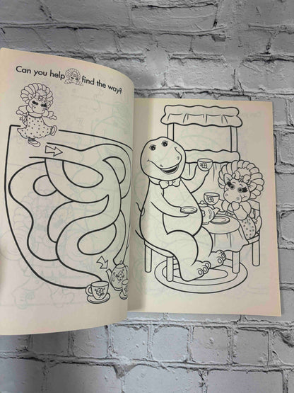 Barney & Baby Bop Fun Book, 1994 Golden - activity pages