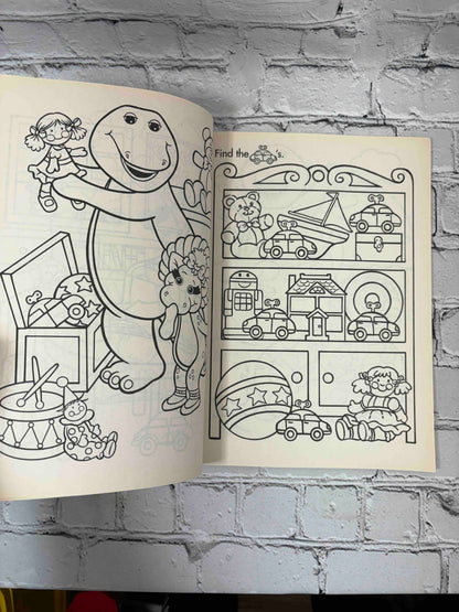 Barney & Baby Bop Fun Book, 1994 Golden - activity pages