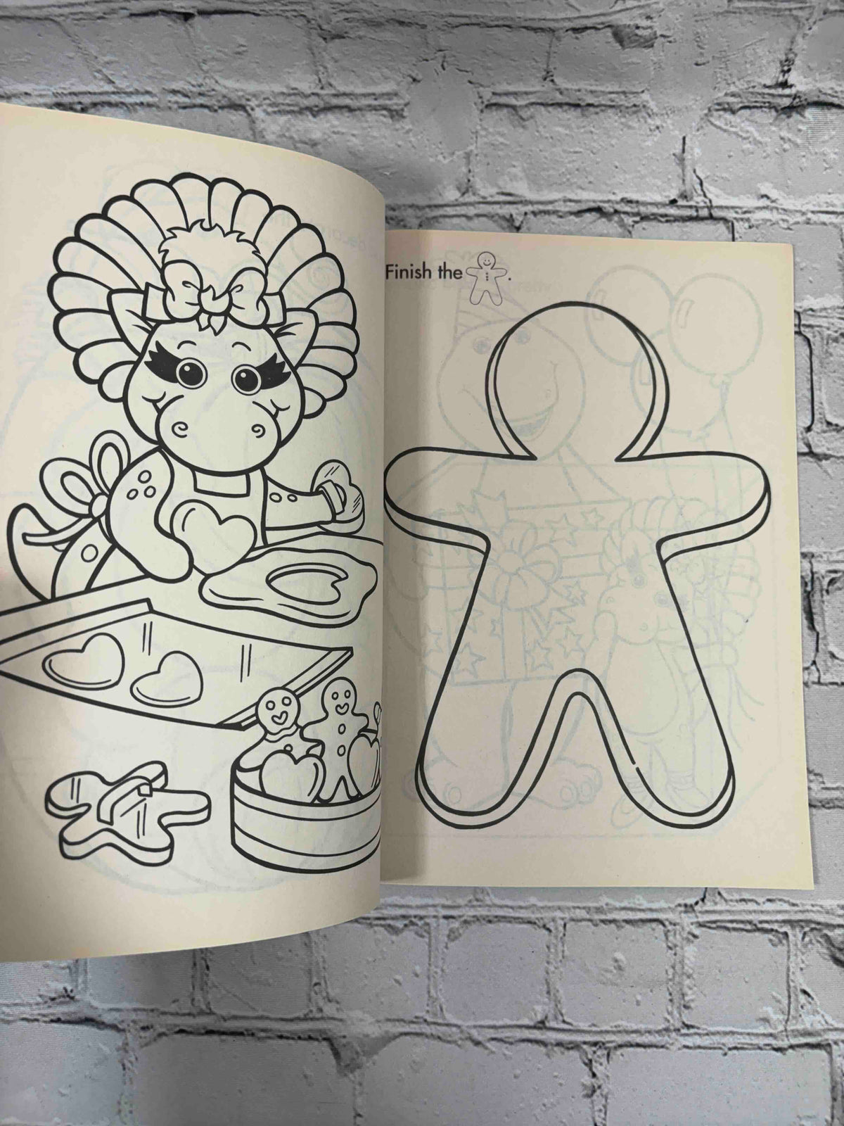 Barney & Baby Bop Fun Book, 1994 Golden - activity pages