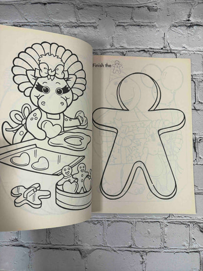 Barney & Baby Bop Fun Book, 1994 Golden - activity pages