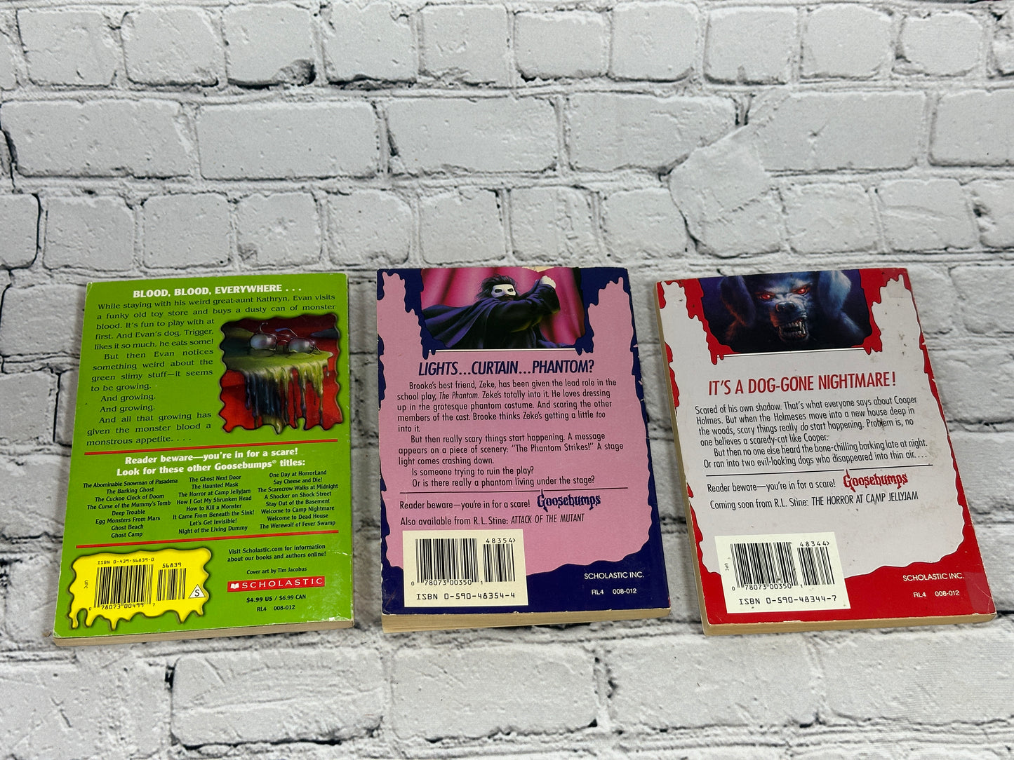 R.L. Stine Goosebumps & Ghosts of Fear Street / R U Slime parody [Lot of 9 · 1990s]