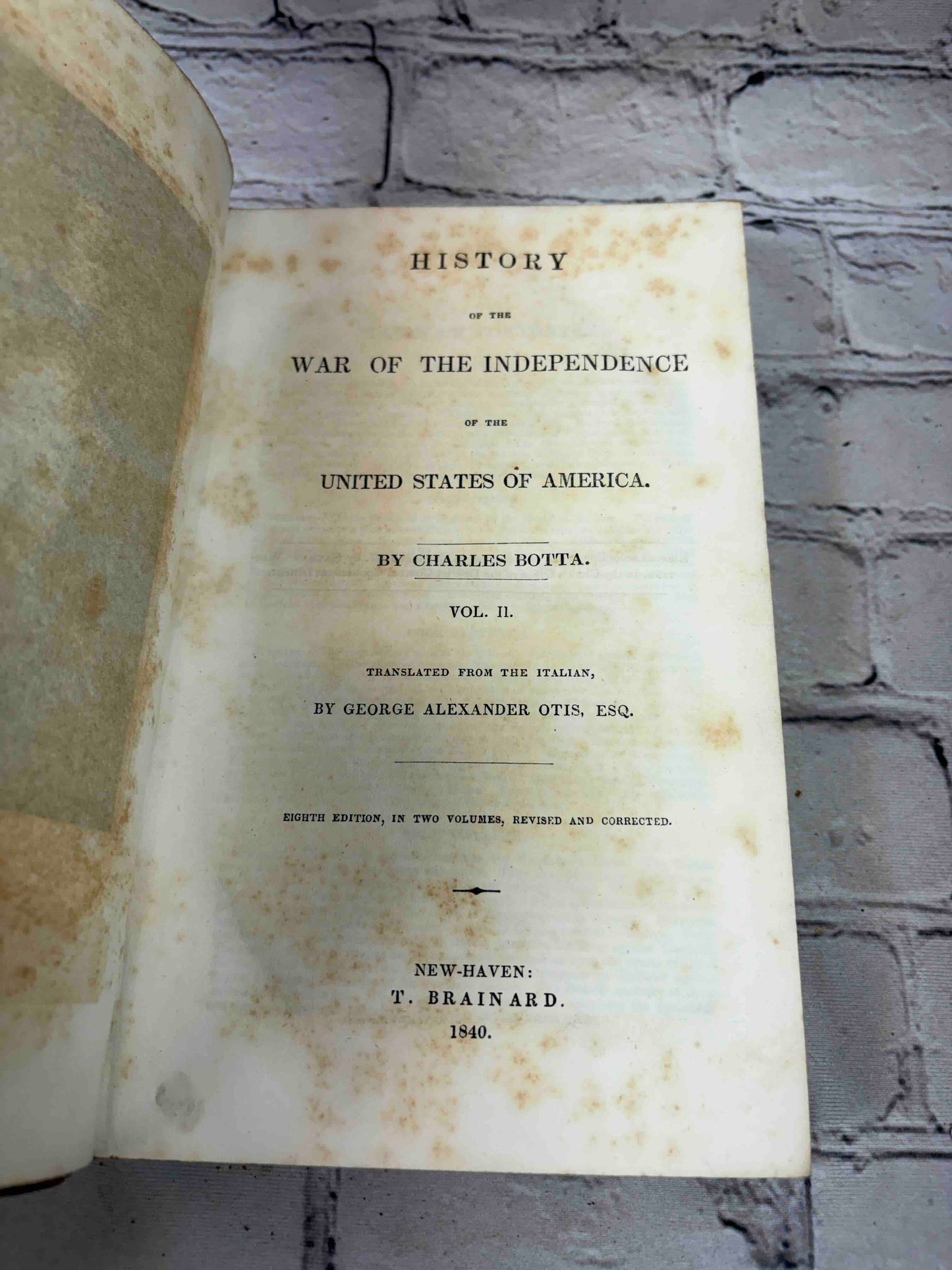 History of the War of Independence of the United States of America Vol.. II