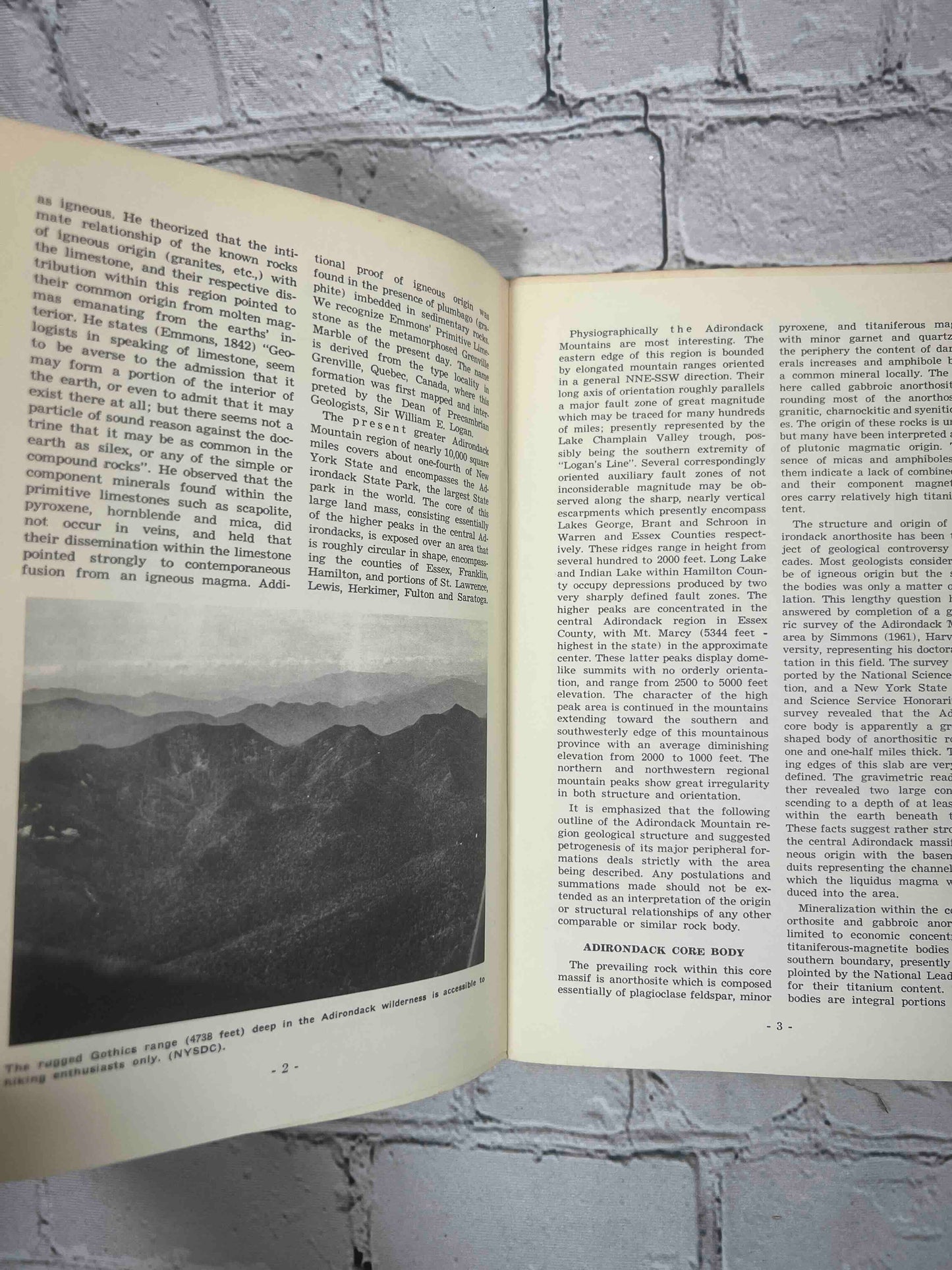 Geology and Mineralogy of the Adirondack Mountain Region
