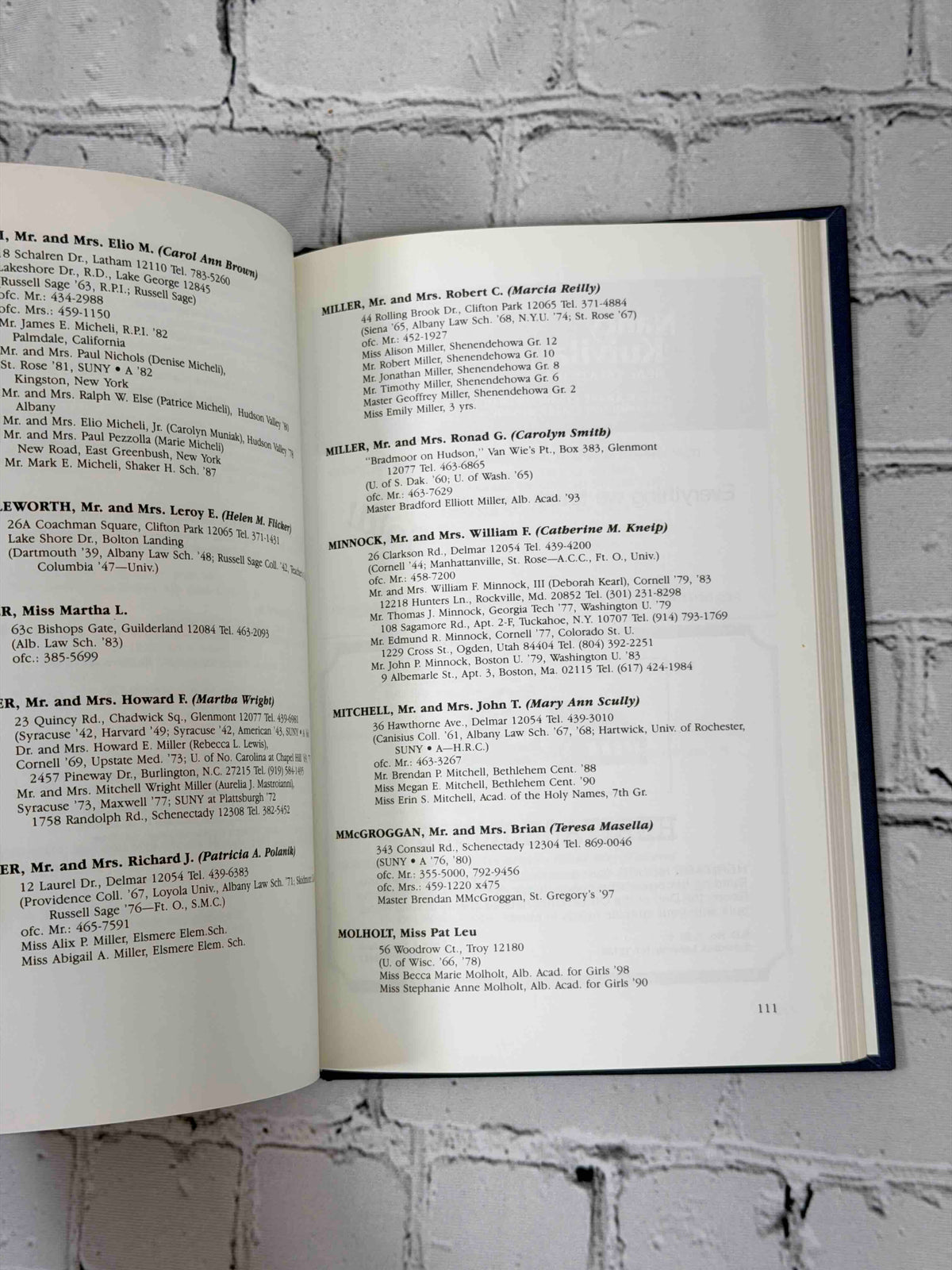 The Blue Book of Albany, Schenectady & Troy 1987