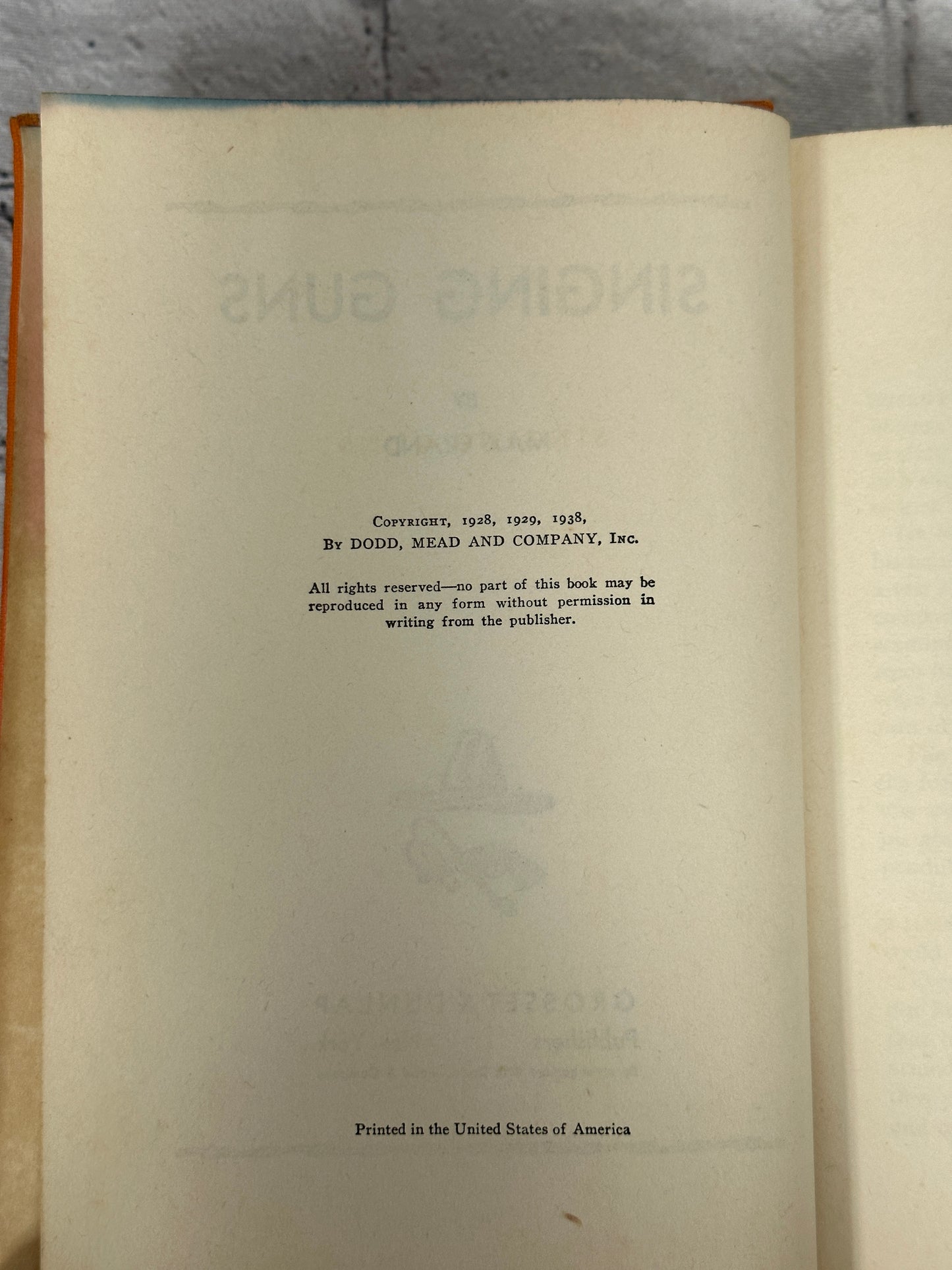 Singing Guns by Max Brand [1938 · Third Print]