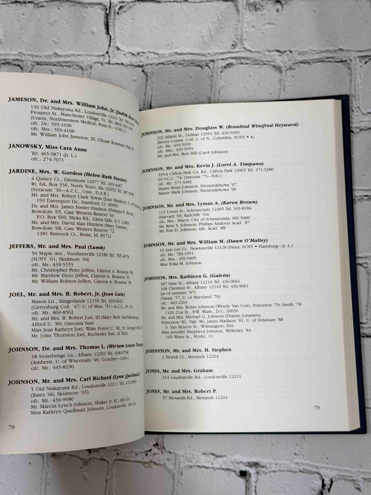 The Blue Book of Albany, Schenectady & Troy 1987