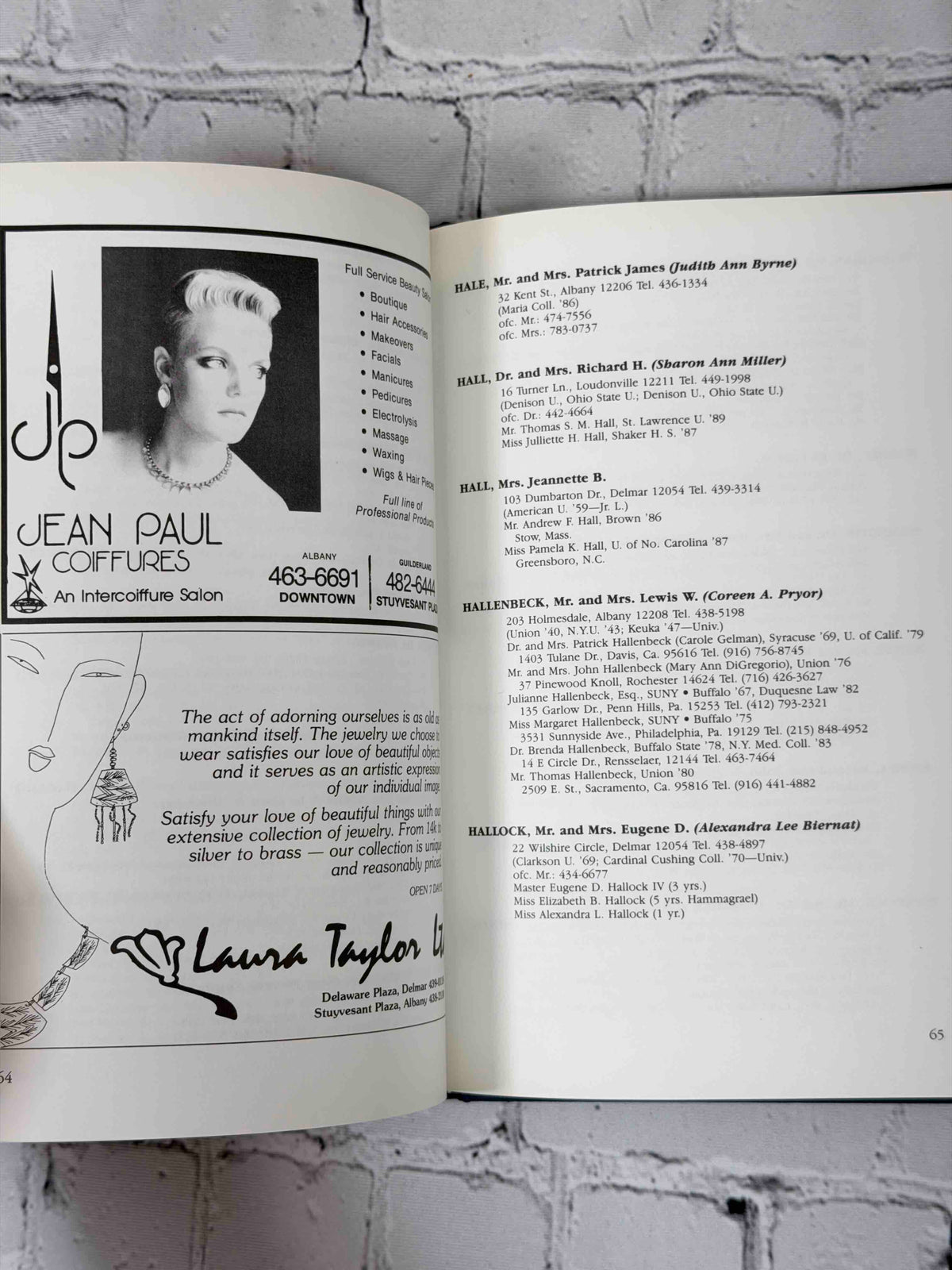 The Blue Book of Albany, Schenectady & Troy 1987
