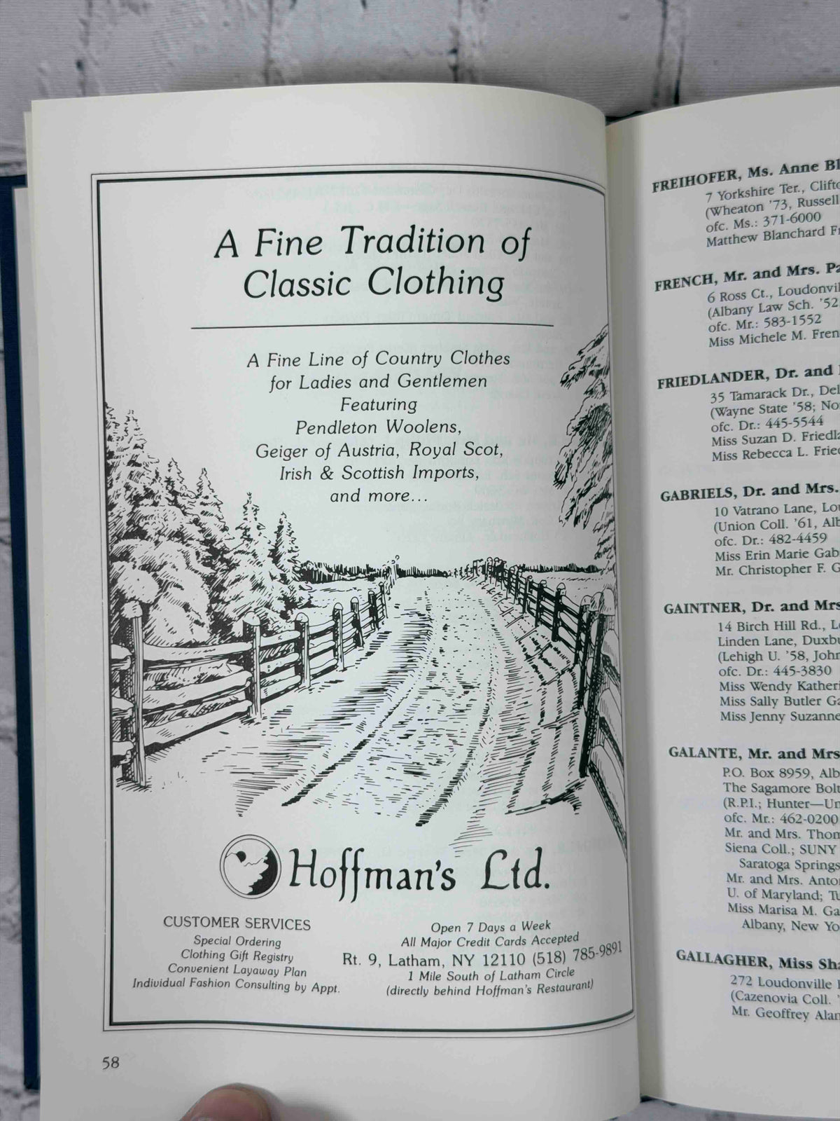 The Blue Book of Albany, Schenectady & Troy 1987