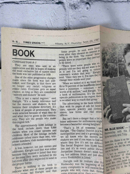 The Blue Book of Albany, Schenectady & Troy 1987